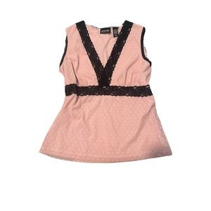 90’s pink and black new york and company tank top